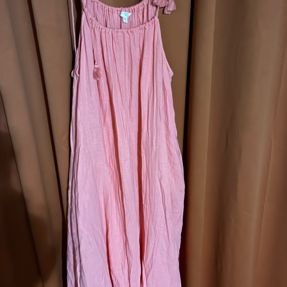 Time and Tru  Casual Coral Dress cotton. Third pic is the true color